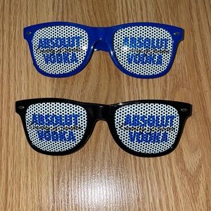 2 pairs absolut vodka plastic sunglasses